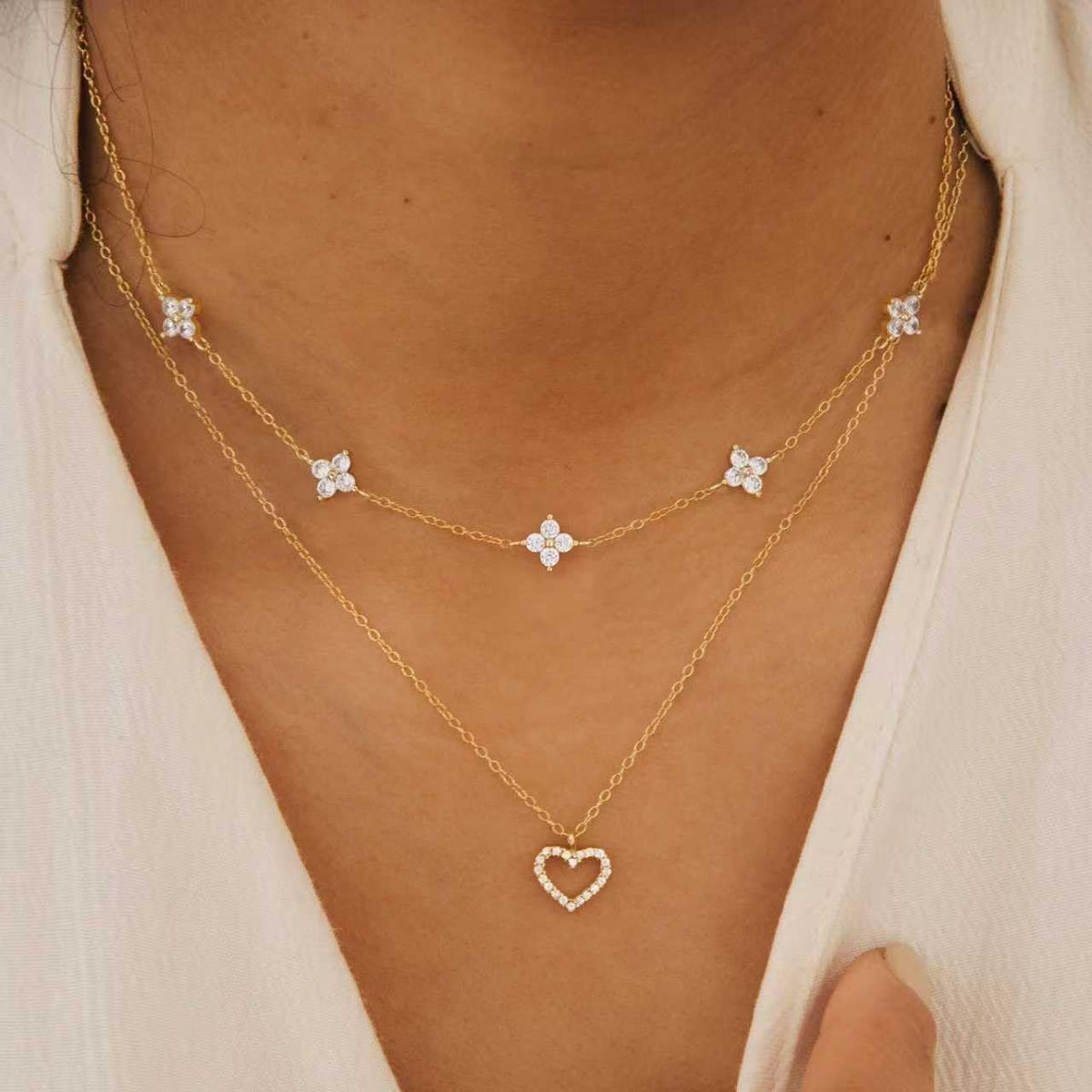 ZELVORA™ Cubic Zirconia Station Necklace