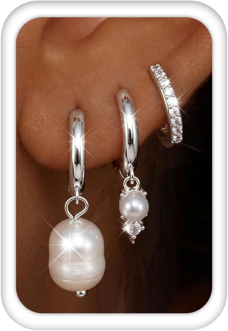 ZYNORA™ 3-Pair Hoop Earring Set
