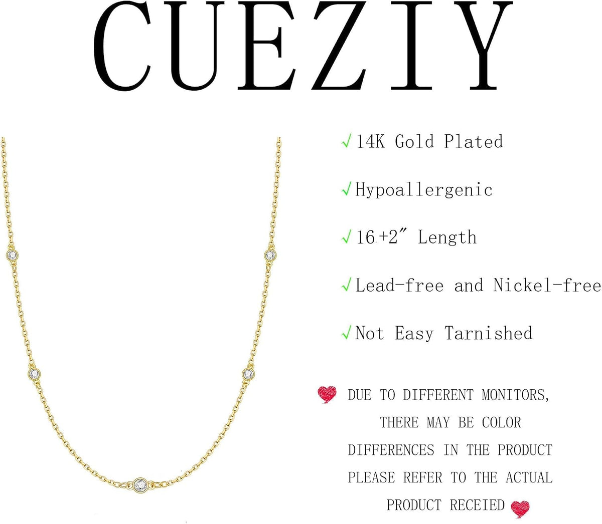 ZELVORA™ Cubic Zirconia Station Necklace