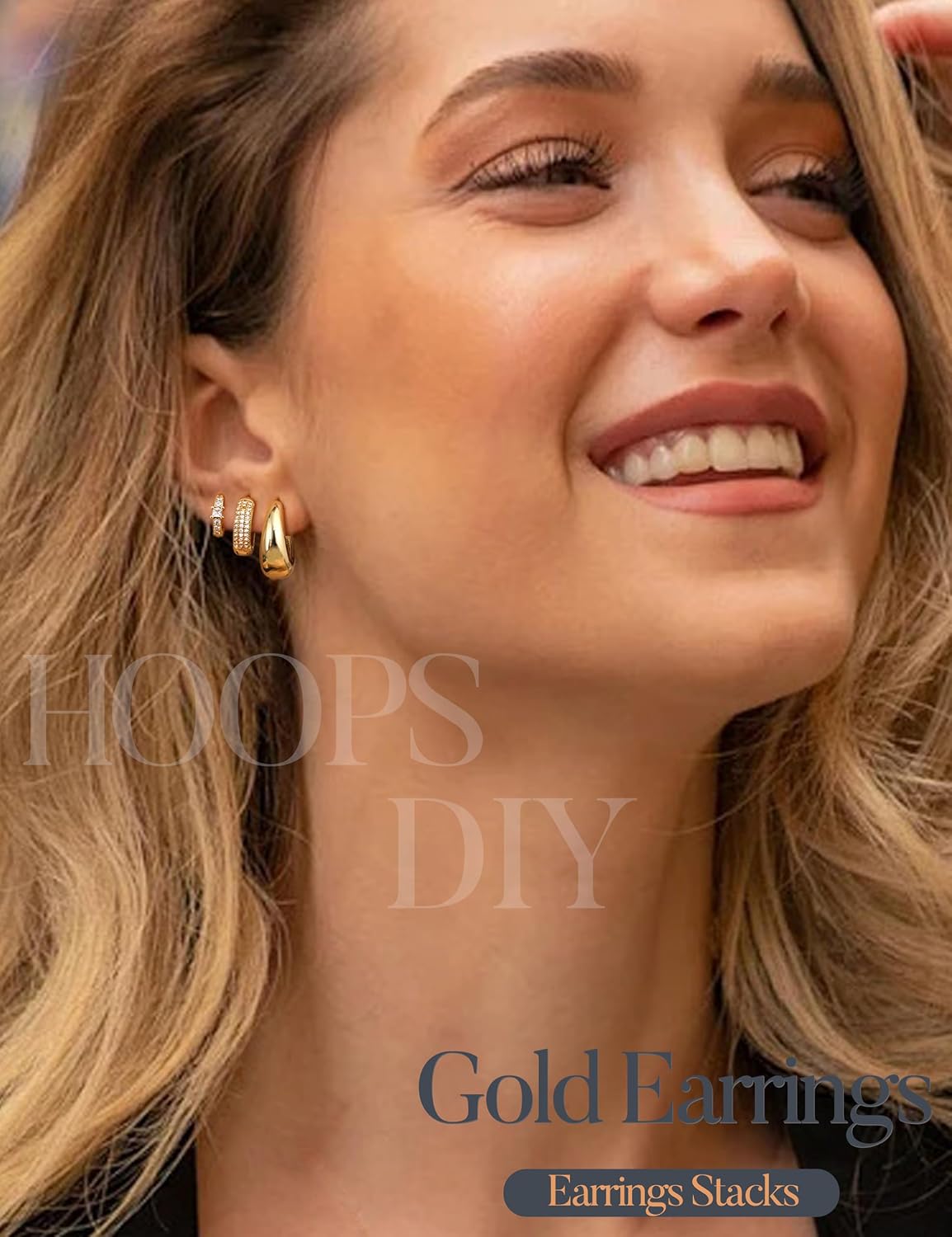 ZYNORA™ 3-Pair Hoop Earring Set